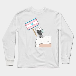 Trans Rights Are Human Rights Fly on Mike Pence's Head Long Sleeve T-Shirt